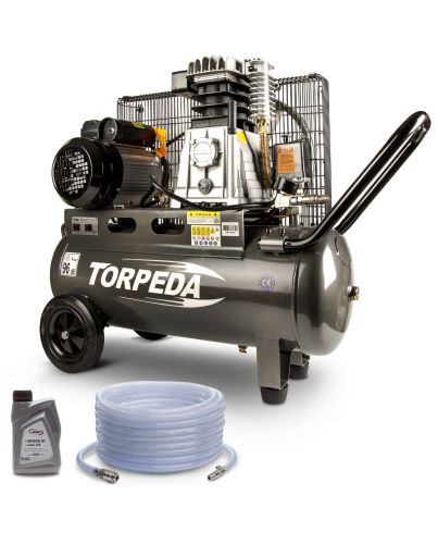 Kompresor TORPEDA 3 kW 50 litrów na kole pasowym
