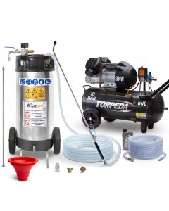 Zestaw do dezynfekcji 18 l + Kompresor TORPEDA 3 kW 50 l [BIOASEKURACJA]