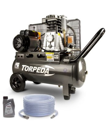 Kompresor TORPEDA 3 kW 50 litrów na kole pasowym